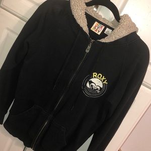 Roxy Sherpa hooded zip-up